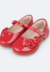 Sapato Infantil Pampili Mini Angel Flores e Pérolas Verniz Vermelho Peper - comprar online