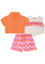 Trio de Top em Canelado Camisa em Tricoline Infanti