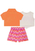 Trio de Top em Canelado Camisa em Tricoline Infanti - Vim Vi Venci Moda Infantil e Teen