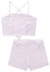 Conjunto de Top Cropped e Shorts Vic&Vicky - Vim Vi Venci Moda Infantil e Teen