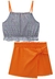 Conjunto de Blusa Cropped em Tricoline Kukiê