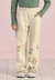 Calça Infantil Bege Flowers Mon Sucré