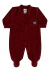 Macacão Bebê Plush Bordô Bordado Ursinho Sonho Mágico