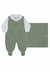 Conjunto Macacão Manta Verde Bordado Floral Sonho Mágico