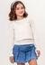 Conjunto Infantil Elegante Blusa Saia Jeans Vigat