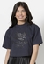 T-shirt Cropped Poah Noah Manhattan Cinza
