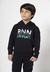 Blusa Moletom Preta Infantil Banana Danger