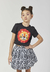 Conjunto Infantil Preto Estampado Menina Mylu