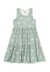 Vestido Infantil Verde Flores Brandil