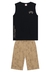 Conjunto Regata Meia Malha Bermuda Moletinho Brandili
