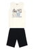 Conjunto Regata Meia Malha Bermuda Moletinho Brandili