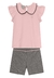 Conjunto Blusa Meia Malha Shorts Brandili