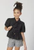 Conjunto Infantil Luluzinha Blusa Laços Shorts Xadrez