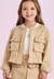 Jaqueta Infantil Petit Cherie Bege Menina - comprar online