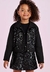 Conjunto Infantil Petit Cherie Preto com Paetês