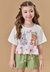 Conjunto Shorts Menina Estampado Kukiê