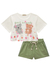 Conjunto Shorts Menina Estampado Kukiê - comprar online