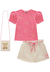 Conjunto Shorts Menina Estampado Kukiê