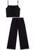 Conjunto Preto Cropped e Calça Vic&Vicky