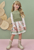 Vestido Infantil Infanti com Estampa Floral e Tricô