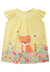 Vestido Infantil Amarelo com Estampa de Tigre e Flores Kukie - comprar online