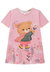 Vestido Rosa com Estampa de Ursinha Kukie