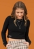 Blusa Cropped Collie Canelada Manga Longa