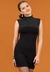 Vestido Collie Preto Justo com Brilho