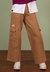 Calça Cargo Menina Marrom Collie