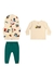 Conjunto Infantil 3 peças Estampado Elian
