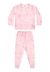 Pijama Infantil Feminino Elian Rosa Corações - comprar online