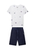Conjunto Menino Bermuda Azul Marinho Onda Marinha