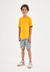 Conjunto Infantil Amarelo Bermuda Onda Marinha
