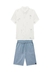 Conjunto Camisa Branca com Bermuda da Onda Marinha