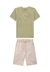 Conjunto Menino Bermuda Verde Onda Marinha