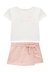 Conjunto Menina Nude Shorts Saia Somni