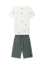 Conjunto Menino Bermuda Cinza Onda Marinha