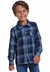 Camisa Xadrez Menino Azul Muvilê 8 ao 12