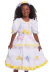 Vestido Completo Junina Caipira Noiva Menina Muvilê