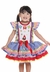 Vestido Menina Caipira Junino Estampado Muvilê