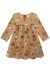 Vestido Menina Estampado Marrom Kyly