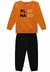 Conjunto Manga Longa Moletom Laranja Kyly - Vim Vi Venci Moda Infantil e Teen