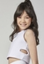 Cropped Branco Mylu Menina - comprar online
