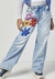 Calça Jeans Estampada Wide Leg Infantil Mylu
