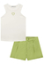 Conjunto Lilimoon Verde e Branco Menina