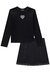 Conjunto Menina Shorts Saia Preto Lilimoon