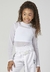 Blusa Infantil Menina Manga Longa Branca Mylu