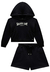 Conjunto Moletinho Cropped com Capuz e Shorts Lilimoon