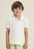 Camisa Polo Infantil Branca Banana Danger
