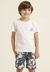 Conjunto Infantil Banana Danger Camiseta Branca e Bermuda Estampada